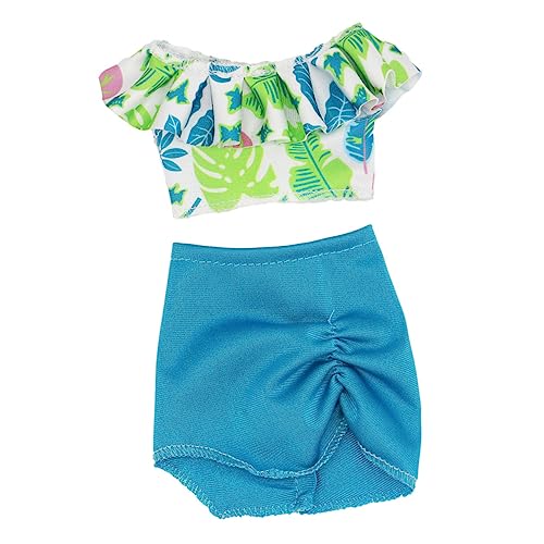 TOYANDONA Puppenkleidung Für Puppen Stylisches Outfit Mit Grünem Kragen Und Blauer Rock Zubehör Für Kreatives Spielen Für Und Rollenspiele TOYANDONA Puppenkleidung Für Puppen Stylisches Outfit Mit Grünem Kragen Und Blauer Rock Zubehör Für Kreatives Spielen Für Und Rollenspiele von TOYANDONA