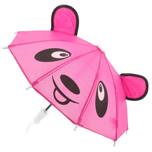 TOYANDONA Puppenregenschirm Zubehör für Babypuppen Babyparty-Spiel Miniatur-Puppenschirm Puppenkleidung mini Regenschirm Mini-Hausverzierung Mini-Regenschirm Stoff Rosy von TOYANDONA