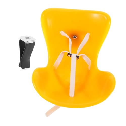 TOYANDONA Puppensicherheitssitz Mini Puppe autositz Buggy Puppen autositz Puppen Auto Sitz Kindersitz Puppenzubehör Autositz für Puppen Puppenautositz Plastik Orange von TOYANDONA