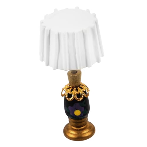 TOYANDONA Puppenstuben-Tischlampe Puppenhauslampe winzige Hausminiaturen Miniaturdekoration Miniaturlampen Miniatur-Tischlampen Minilampe zum Basteln Miniaturen zum Basteln Holz von TOYANDONA