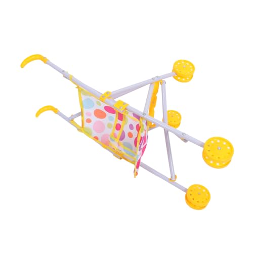 TOYANDONA Puppenwagen Buggy Puppenwagen Mini Babypuppe Puppenwagen Puppenhaus Puppenwagen Mädchenwippe Kleinkinder Kinderwagen Puppenwagen Miniatur Puppenwagen Buntes Polyester von TOYANDONA