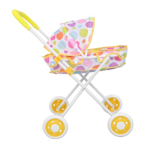TOYANDONA Puppenwagen Kinderwagen für Puppen Zubehör für Babypuppen für Kinderwagen Babytrolley Modell Kinderwagen für Babypuppen Polyester Yellow TOYANDONA Puppenwagen Kinderwagen für Puppen Zubehör für Babypuppen für Kinderwagen Babytrolley Modell Kinderwagen für Babypuppen Polyester Yellow von TOYANDONA