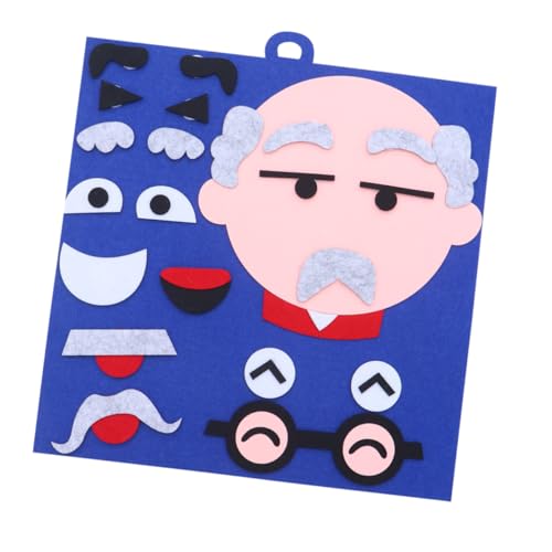 TOYANDONA Puzzle für Lustiges Bunter Stoff Puzzle mit Witzigen Aufklebern für Gesichtsausdrücke für Jungen und Fördert die Kognitive Entwicklung und Spielerisch von TOYANDONA