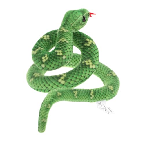 TOYANDONA Python- Schlange plüsch Schlange Halloween Dekoration Halloween-Schlangenfigur Schlangenspielzeug Haushaltsstofftier Bequeme Schlangenpuppe PP Baumwolle Green von TOYANDONA