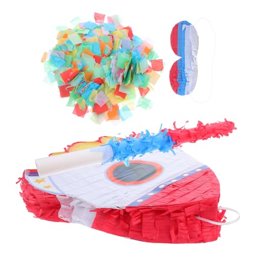 TOYANDONA Raketen Piñata für Weltraum Mottopartys Füllbare Party Dekoration mit Augenbinde und Konfetti für Kindergeburtstagsfeiern und Babypartys für Themen und Schulveranstaltungen TOYANDONA Raketen Piñata für Weltraum Mottopartys Füllbare Party Dekoration mit Augenbinde und Konfetti für Kindergeburtstagsfeiern und Babypartys für Themen und Schulveranstaltungen von TOYANDONA