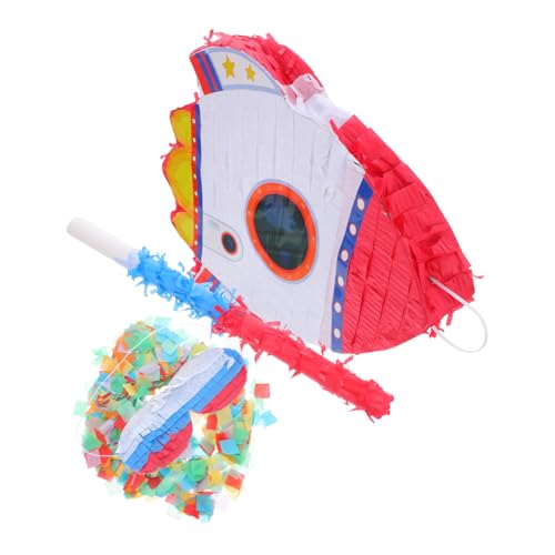 TOYANDONA Raketen-piñata Für Kindergeburtstagsparty-dekoration Mit Augenbinde, Konfetti-stick, Weltraum-thema, Partyzubehör, Babyparty-dekorationen TOYANDONA Raketen-piñata Für Kindergeburtstagsparty-dekoration Mit Augenbinde, Konfetti-stick, Weltraum-thema, Partyzubehör, Babyparty-dekorationen von TOYANDONA