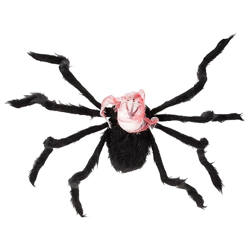 TOYANDONA Realistische Halloween Spinne mit Schädelkopf Gruselige Party Deko Lebensechte Fake Spider für Schaurige Trickspielzeug Dekoration für Halloween Events und Horror Atmosphäre von TOYANDONA