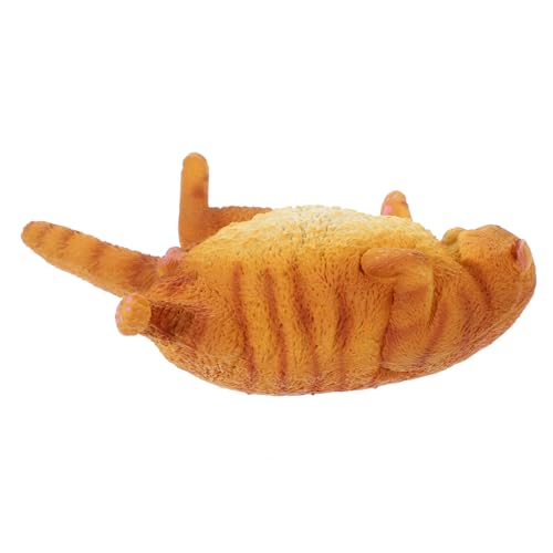 TOYANDONA Realistische Kleine Schlafende Katzenfigur aus Detaillierte Tiermodell Deko für Schreibtisch Schlafzimmer und Garten Niedliche Katze als Dekoratives Ornament von TOYANDONA