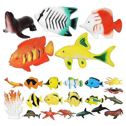 TOYANDONA Realistische Meerestiere Figuren Set Educational Für Inklusive Tropische Fische Krabben Oktopus Und Seesterne Ideal Für Lernspielzeug Und Geburtstagsgeschenke TOYANDONA Realistische Meerestiere Figuren Set Educational Für Inklusive Tropische Fische Krabben Oktopus Und Seesterne Ideal Für Lernspielzeug Und Geburtstagsgeschenke von TOYANDONA