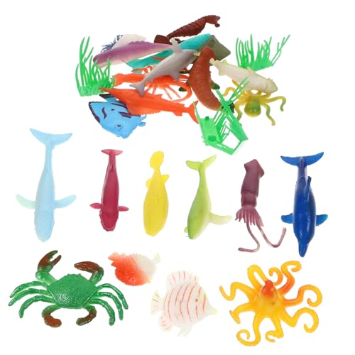 TOYANDONA Realistische Meerestiere Modelle Weiches Vinyl Pädagogisches für Tier Nachbildung Lernspielzeug für Jungen und Mädchen Tauch und Planschbecken Zubehör von TOYANDONA