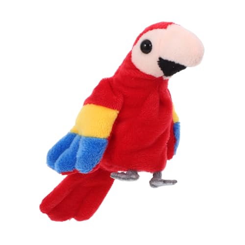 TOYANDONA Realistische Mini Papagei Fingerpuppe Plüschspielzeug Weiche Handpuppe für Interaktives Erzählen und Fantasievolles Spiel Kleines Gefülltes Stofftier Vogel Marionette für von TOYANDONA