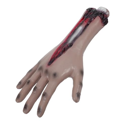 TOYANDONA Realistische PU Hand für Gruselige Partys Zombie Cosplay und Spukhäuser Leicht und Tragbar für Halloween Dekorationen von TOYANDONA