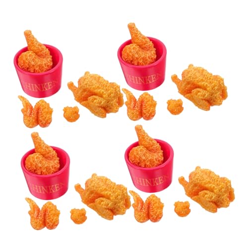 TOYANDONA Realistische Verschleißfeste Hähnchen Deko aus Robustem Resin Teiliges mit Drumsticks Flügeln und Chicken Vielseitig für Küche Fotografie und Edukative DIY Basteleien von TOYANDONA
