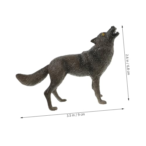 TOYANDONA Realistische Wolf Figur Kunststoff Wildlife Tier Modell Miniatur Wald Kreatur Dekorative Sammlung für Wohn und Gartendeko von TOYANDONA