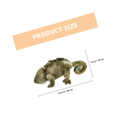 TOYANDONA Realistisches Chamäleon Plüschtier Weiches Detailreiches Kuscheltier für Kinderzimmer Dekoratives Flauschiges Kreatives Geschenk für Jungen und Mädchen von TOYANDONA