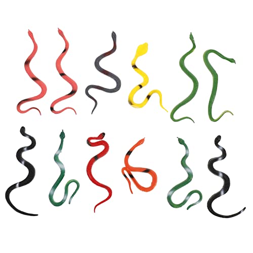 TOYANDONA Realistisches Cobra Kunststoff Schlange Modell Desktop Reptil Tierfigur Wildtier Dekoration Lernspielzeug für Themenpartys von TOYANDONA