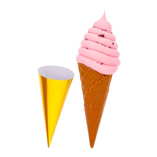 TOYANDONA Realistisches Eiscreme Modell Eistüte Dekoration Fotorequisite Laden Schaufensterdisplay PVC Gefälschte Eiskrem Requisite Lebensecht Farbintensiv von TOYANDONA