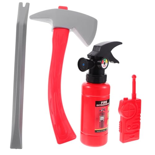 TOYANDONA Realistisches Feuerwehr Rollenspiel für Teiliges Feuerwehrmann Accessoires mit Simulation Feuerlöscher Pädagogisches Feuerwehr Kostüm für Kreative Feuerwehrmann Spiele und von TOYANDONA