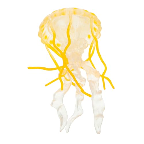 TOYANDONA Realistisches Gelbes Quallenmodell aus Kunststoff Detailgetreue Aquarium Deko Kleine Simulation für Fischbecken Pädagogisches Meeresbewohner zur Kognitiven von Kindern von TOYANDONA