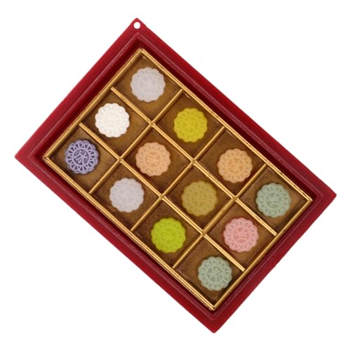 TOYANDONA Realistisches Mini Mondkuchen Modell Detailgetreu und Tragbar Robustes Kunststoff für Puppenhaus Zubehör Simulation Food für DIY Miniatur Szenen und Fotografie Requisiten von TOYANDONA