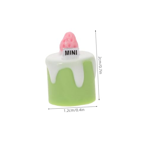 TOYANDONA Realistisches Miniatur Matcha Kuchenmodell Harz Stabiles Künstliches Dessert für Puppenhaus Vielseitig als Fotorequisite Sammlerobjekt und Kreative DIY Bäckerei Szene von TOYANDONA