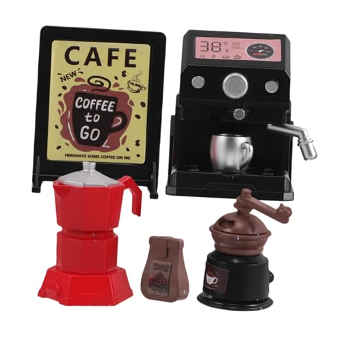 TOYANDONA Realistisches Miniatur Modell mit Detailgetreuer Kaffeemaschine Kreative Puppenhausdekoration für Sammler und Fotografie Lebensechte Mini Szene von TOYANDONA