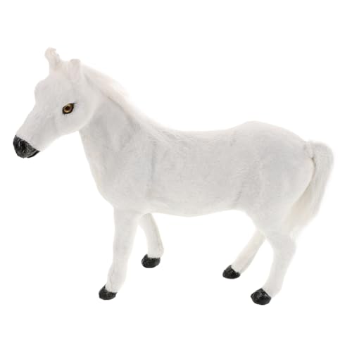 TOYANDONA Realistisches Pferdemodell Weißes Kleines Pferd für Mädchen Pädagogisches Tierornament Sammlerstück und Dekoration für Kinderzimmer TOYANDONA Realistisches Pferdemodell Weißes Kleines Pferd für Mädchen Pädagogisches Tierornament Sammlerstück und Dekoration für Kinderzimmer von TOYANDONA