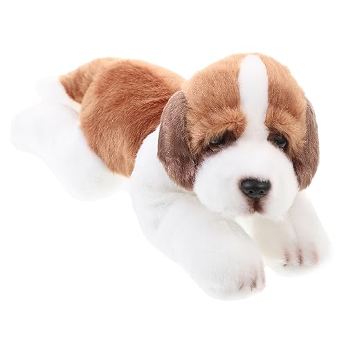 TOYANDONA Realistisches Plüschtier Hund Niedliche Kleine Hundefigur aus Weichem Detailreiches Stoffhund Kuscheltier für Dekoration Süßes für Zuhause und Unterwegs von TOYANDONA