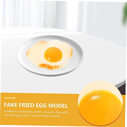 TOYANDONA Realistisches Spiegelei Modell aus Langlebigem PVC Dekoratives Küchendekor Täuschend Echtes Fake Food Modell für Fotografie Requisiten und Pretend Play Stabile Simulation für von TOYANDONA
