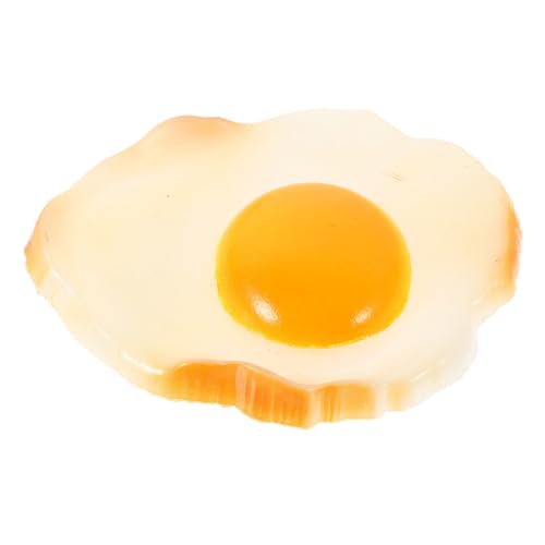 TOYANDONA Realistisches Spiegelei Modell aus PVC Langlebige Küchen Deko Täuschend Echte Fake Fried Egg Simulation für Restaurant und Fotografie Robust und Farbecht von TOYANDONA