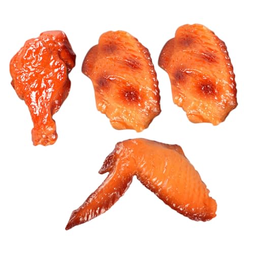 TOYANDONA Realistisches Teiliges Fake Food Model aus PVC mit Künstlichen Hähnchenkeulen und Wings Detailgetreu und Sicher als Deko für Küche Party und Food Fotografie von TOYANDONA