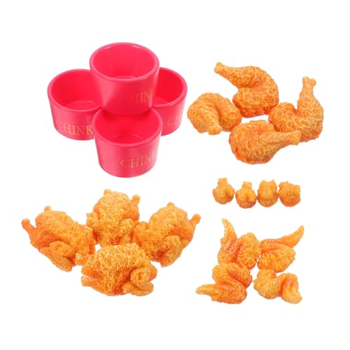 TOYANDONA Realistisches Teiliges Künstliche Hähnchenflügel und Drumsticks Detailgetreue Food Deko für Kreative Spiel Szenarien Vielseitige Requisiten für Halloween Fotografie und von TOYANDONA