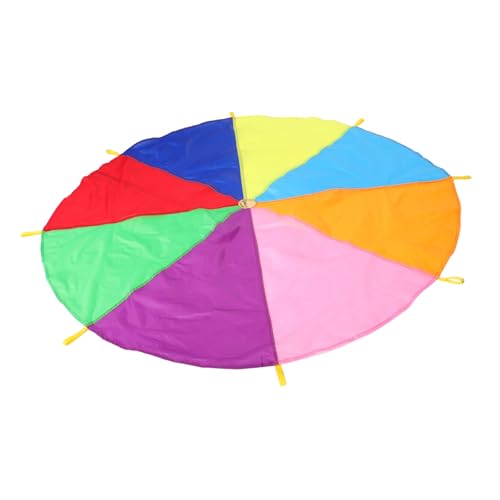TOYANDONA Regenbogen Fallschirm für Spielgerät für Outdoor Aktivitäten Beweglichkeitstraining Farbig Leicht zu Transportieren für Spiele und Fitnessübungen TOYANDONA Regenbogen Fallschirm für Spielgerät für Outdoor Aktivitäten Beweglichkeitstraining Farbig Leicht zu Transportieren für Spiele und Fitnessübungen von TOYANDONA