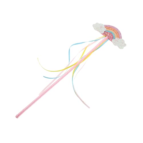 TOYANDONA Regenbogen Feenstab Luftschlangen Prinzessinnen Kostüm Accessoire Für Mädchen Verkleidungsshows Partygeschenke Cosplay Babyparty Accessoires von TOYANDONA