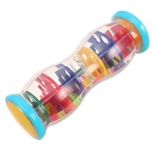 TOYANDONA Regenmacher Musikinstrument Plastik Doppelstück Buntes Percussion mit Einzigartigem Regengeräusch für Musikalische Früherziehung und Sensorische Entwicklung von TOYANDONA