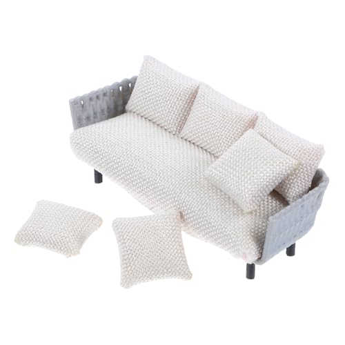TOYANDONA Resin Sofa für Außenbereich Freizeitmöbel für Sandtisch und Mini Balkon mit Kissen TOYANDONA Resin Sofa für Außenbereich Freizeitmöbel für Sandtisch und Mini Balkon mit Kissen von TOYANDONA