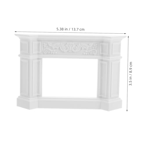 TOYANDONA Retro -kamindekoration Puppenhaus Küchenmöbel Puppenhaus-miniaturzubehör Miniaturmöbel Mini-Haus-landschaftsstütze Miniatur-puppenhausdekorationen Mini -Desktop -Kamin Plastik Weiß von TOYANDONA