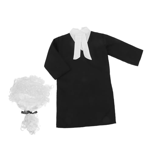 TOYANDONA Richter Kostüm mit Robe und Perücke Halloween Anzug für Jungen und Mädchen Verkleidung für Rollenspiele Karneval Kindergarten Aufführungen TOYANDONA Richter Kostüm mit Robe und Perücke Halloween Anzug für Jungen und Mädchen Verkleidung für Rollenspiele Karneval Kindergarten Aufführungen von TOYANDONA