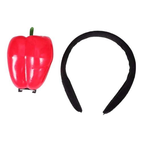 TOYANDONA Rotes Fake Pepper Haarband Simulation Rote Paprika Haarreif Festival Kopfschmuck für Frauen Party Accessoire für Haartypen Langlebig und Vielseitig TOYANDONA Rotes Fake Pepper Haarband Simulation Rote Paprika Haarreif Festival Kopfschmuck für Frauen Party Accessoire für Haartypen Langlebig und Vielseitig von TOYANDONA