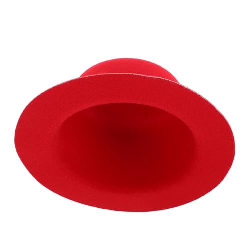 TOYANDONA Rotes Mini Plüsch lolita hütchen Kleine Formelle Puppenhüte Kuschelig Weiches Material Vielseitig für Bastelarbeiten und Cosplay Geeignet von TOYANDONA