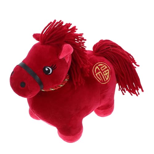 TOYANDONA Rotes Plüschpferd Kuscheltier Weiches Stoffpferd Kleines Spielzeugpferd Kinderfreundlicher Glücksbringer Chinesisches Tierkreiszeichen Maskottchen Neujahrsdekoration TOYANDONA Rotes Plüschpferd Kuscheltier Weiches Stoffpferd Kleines Spielzeugpferd Kinderfreundlicher Glücksbringer Chinesisches Tierkreiszeichen Maskottchen Neujahrsdekoration von TOYANDONA