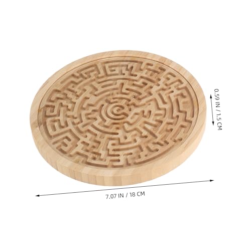 TOYANDONA Rundes Holz Labyrinthspiel mit Perlenmaze Pädagogisches Kinderlernspielzeug zur Motorischen und Koordinationsschulung Montessori Aktivitätsspiel für Kleinkinder TOYANDONA Rundes Holz Labyrinthspiel mit Perlenmaze Pädagogisches Kinderlernspielzeug zur Motorischen und Koordinationsschulung Montessori Aktivitätsspiel für Kleinkinder von TOYANDONA