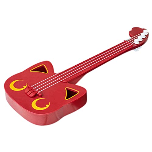 TOYANDONA Saiten Simulations-Ukulele Kinderspielzeug Banjo-Instrument-Spielzeug akustische Gitarre Spielzeug Musikinstrumente Spielzeug für Kleinkinder Gitarrenspielzeug für Kinder die Katze von TOYANDONA