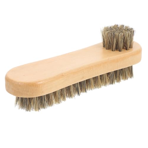 TOYANDONA Sandentfernungsbürste doppelseitige Borstenbürste Strandtuch Rechen Sandkasten mit Deckel Ball Holzbürste Strand zubehör Reinigung Kleiner Räume Rillenreinigungsbürste Birke Khaki von TOYANDONA