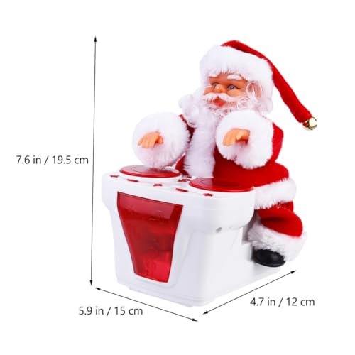 TOYANDONA Santa Trommelpuppe für kinderspielzeug Weihnachts Dekoration kinderknallzeug Ornamente Jungs trommelnder Weihnachtsmann elektrisches Plastik Weiß TOYANDONA Santa Trommelpuppe für kinderspielzeug Weihnachts Dekoration kinderknallzeug Ornamente Jungs trommelnder Weihnachtsmann elektrisches Plastik Weiß von TOYANDONA