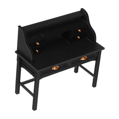 TOYANDONA Scale Mini Furniture mit Schublade Realistisches Design Platzsparender Spieltisch für Puppenhaus Schlafzimmer und Bibliothek Kreatives Spielmöbel von TOYANDONA