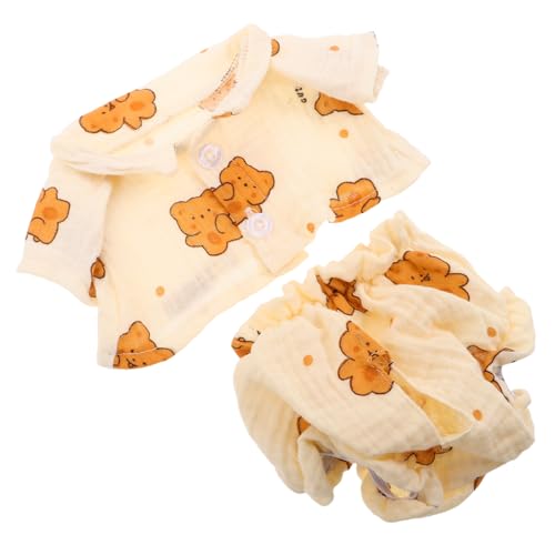 TOYANDONA Schlafanzug Set Plüschpuppen Kleidung für Stofftiere Niedliche Kawaii Outfits zum Wechseln für Kuscheltier und Puppen Zubehör von TOYANDONA
