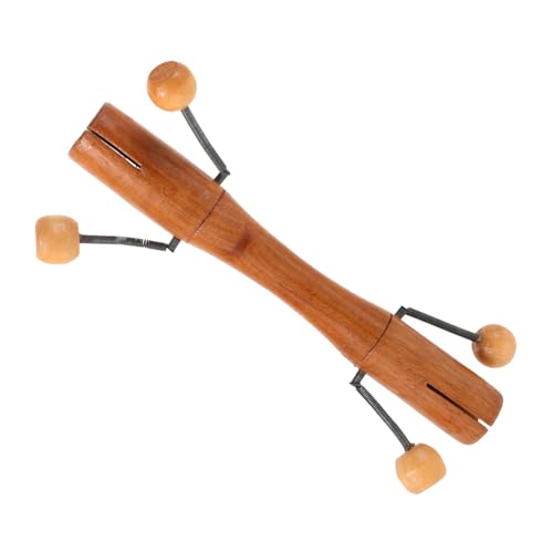 TOYANDONA Schlaginstrument aus Holz Schließfachfelsen Lernspielzeug Holz Schlaginstrument Kinderschlaginstrument Federtrommel aus Holz Federtrommelinstrument aus Holz Metall Khaki von TOYANDONA