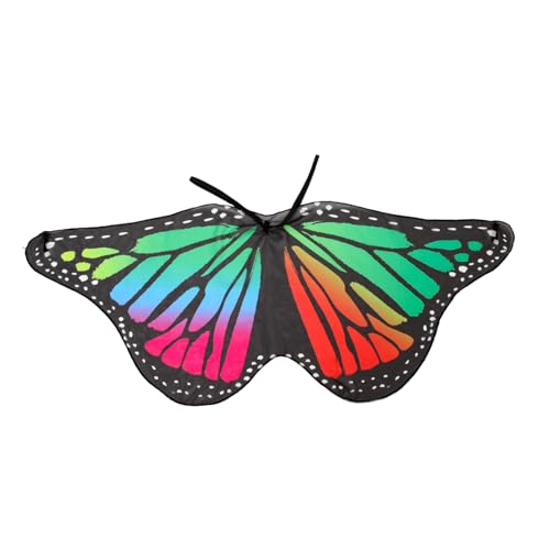 TOYANDONA Schmetterlings Umhang aus Polyester Buntes Flügel Cape für Karneval Geburtstags und Halloween Party Leichtes Cosplay Kostüm für Mädchen Verstellbar TOYANDONA Schmetterlings Umhang aus Polyester Buntes Flügel Cape für Karneval Geburtstags und Halloween Party Leichtes Cosplay Kostüm für Mädchen Verstellbar von TOYANDONA