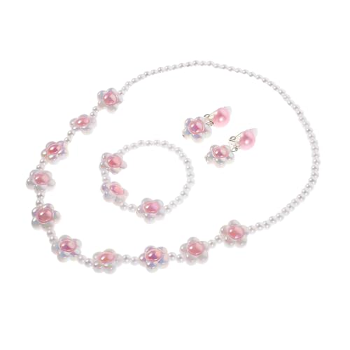 TOYANDONA Schmuck für Mädchen mit Perlen und Blumen Elegantes Halskette Armband Ohrringe Set Charmanter Schmuck für Geburtstag Feiertage Hochzeit und Alltag TOYANDONA Schmuck für Mädchen mit Perlen und Blumen Elegantes Halskette Armband Ohrringe Set Charmanter Schmuck für Geburtstag Feiertage Hochzeit und Alltag von TOYANDONA